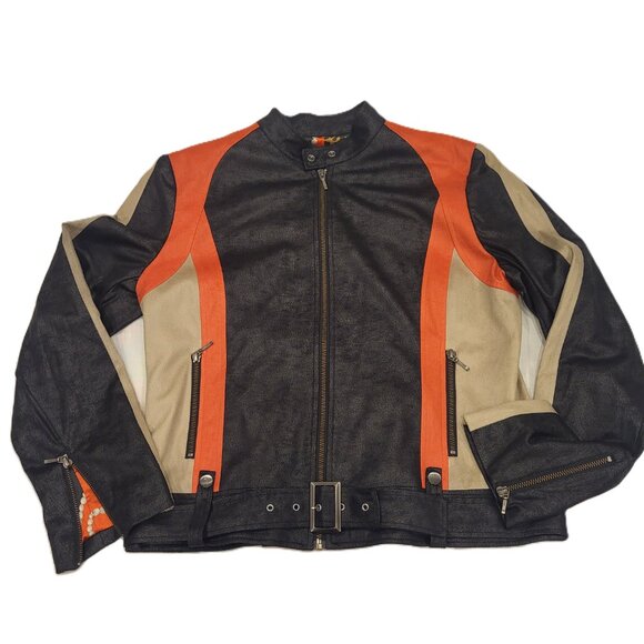 Bianca Nygard Biker Style Color Block Jacket Size 8 Black - Picture 3 of 14